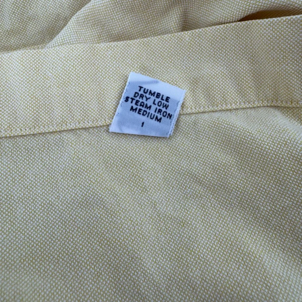 Ralph Lauren Yarmouth Oxford Button Down Shirt Mens 17 1/2 34 Yellow Polo Player - Picture 10 of 11